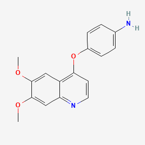 molecular formula C17H16N2O3 B1589573 4-(6,7-二甲氧基-喹啉-4-氧基)-苯胺 CAS No. 190728-25-7