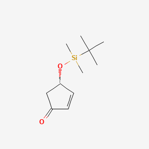 molecular formula C11H20O2Si B1589596 (S)-4-(叔丁基二甲基甲硅烷基氧基)-2-环戊烯酮 CAS No. 61305-36-0