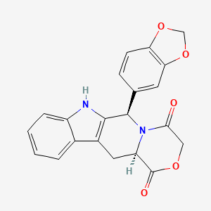 molecular formula C21H16N2O5 B1589599 (2R,8R)-2-(1,3-苯并二氧杂-5-基)-6-氧杂-3,17-二氮杂四环[8.7.0.03,8.011,16]十七烷-1(10),11,13,15-四烯-4,7-二酮 CAS No. 479545-76-1