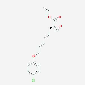 molecular formula C17H23ClO4 B015896 （2S）-2-[6-(4-氯苯氧基)己基]环氧乙烷-2-羧酸乙酯 CAS No. 828934-40-3