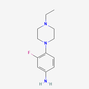 molecular formula C12H18FN3 B1589611 4-(4-乙基哌嗪-1-基)-3-氟苯胺 CAS No. 873537-27-0