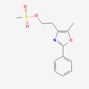 molecular formula C13H15NO4S B1589625 2-(5-甲基-2-苯基-1,3-恶唑-4-基)乙基甲磺酸酯 CAS No. 227029-27-8