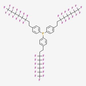 molecular formula C42H24F39P B1589673 三[4-(3,3,4,4,5,5,6,6,7,7,8,8,8-十三氟辛基)苯基]膦 CAS No. 219985-31-6