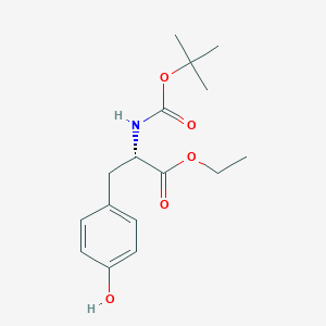 molecular formula C16H23NO5 B1589684 (S)-乙基 2-((叔丁氧羰基)氨基)-3-(4-羟基苯基)丙酸酯 CAS No. 72594-77-5