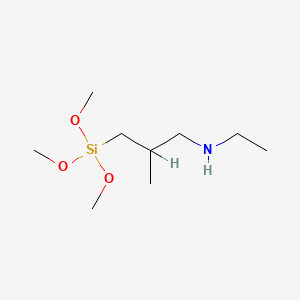 molecular formula C9H23NO3Si B1589696 1-丙胺，N-乙基-2-甲基-3-(三甲氧基甲硅烷基)- CAS No. 227085-51-0