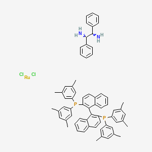 molecular formula C66H64Cl2N2P2Ru B1589699 Rucl2[(S)-二苯并萘][(S,S)-二苯乙二胺] CAS No. 220114-03-4