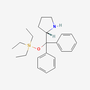 molecular formula C23H33NOSi B1589781 Pyrrolidine, 2-[diphenyl[(triethylsilyl)oxy]methyl]-, (2S)- CAS No. 864466-70-6