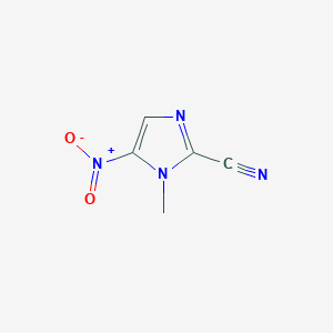 molecular formula C5H4N4O2 B1589792 1-甲基-5-硝基-1H-咪唑-2-碳腈 CAS No. 1615-42-5