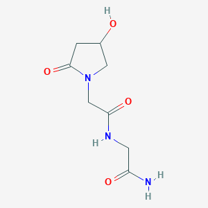 B1589821 N-(2-Amino-2-oxoethyl)-2-(4-hydroxy-2-oxopyrrolidin-1-yl)acetamide CAS No. 120428-80-0