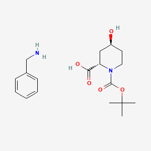 B1589825 (2S,4S)-N-Boc-4-hydroxypiperidine-2-carboxylic acid benzylamine salt CAS No. 441044-14-0