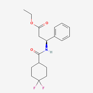 B1589828 ethyl (3S)-3-[(4,4-difluorocyclohexanecarbonyl)amino]-3-phenylpropanoate CAS No. 376348-76-4