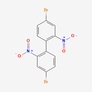 molecular formula C12H6Br2N2O4 B1589870 4,4'-Dibromo-2,2'-dinitro-1,1'-biphenyl CAS No. 91371-12-9