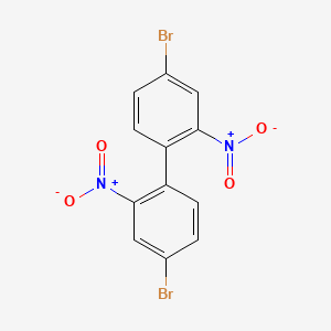 molecular formula C12H6Br2N2O4 B1589870 4,4'-Dibromo-2,2'-dinitro-1,1'-bifenilo CAS No. 91371-12-9