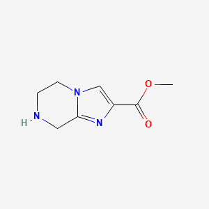 molecular formula C8H11N3O2 B1589927 Methyl 5,6,7,8-tetrahydroimidazo[1,2-a]pyrazine-2-carboxylate CAS No. 91476-81-2