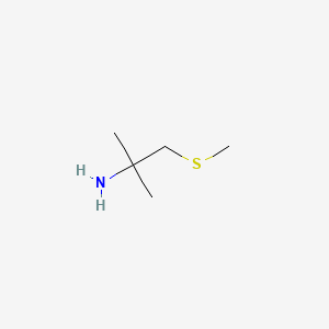 molecular formula C5H13NS B1589975 2-丙胺，2-甲基-1-(甲硫基)- CAS No. 36567-04-1