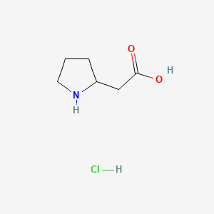molecular formula C6H12ClNO2 B1589982 吡咯烷-2-基乙酸盐酸盐 CAS No. 71985-79-0
