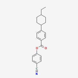 molecular formula C22H23NO2 B1590051 4-氰基苯基 4-(反式-4-乙基环己基)苯甲酸酯 CAS No. 89331-97-5