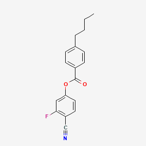 molecular formula C18H16FNO2 B1590053 4-氰基-3-氟苯基 4-丁基苯甲酸酯 CAS No. 86776-52-5