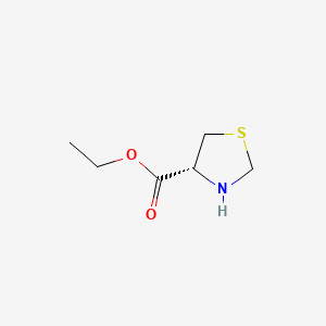 molecular formula C6H11NO2S B1590083 乙基(R)-噻唑烷-4-甲酸酯 CAS No. 60664-15-5