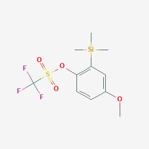 molecular formula C11H15F3O4SSi B1590116 4-甲氧基-2-(三甲基甲硅烷基)苯基三氟甲磺酸酯 CAS No. 556812-41-0