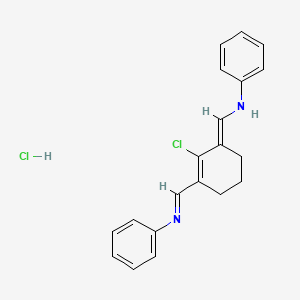 molecular formula C20H20Cl2N2 B1590128 盐酸 N-((2-氯-3-((苯亚氨基)甲基)环己-2-烯-1-亚甲基)甲基)苯胺 CAS No. 63857-00-1