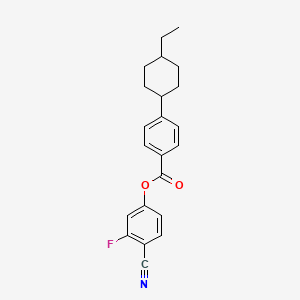 molecular formula C22H22FNO2 B1590184 4-氰基-3-氟苯基 4-(反式-4-乙基环己基)-苯甲酸酯 CAS No. 92118-81-5