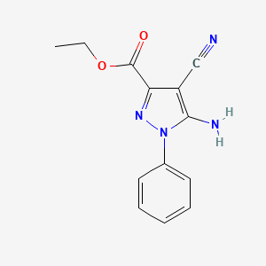 molecular formula C13H12N4O2 B1590254 5-氨基-4-氰基-1-苯基-1H-吡唑-3-羧酸乙酯 CAS No. 93764-93-3