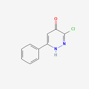 molecular formula C10H7ClN2O B1590347 3-氯-6-苯基嘧啶并嗪-4-醇 CAS No. 89868-13-3