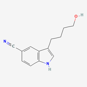 molecular formula C13H14N2O B1590371 3-(4-羟丁基)-1H-吲哚-5-腈 CAS No. 914927-40-5