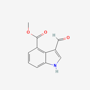 molecular formula C11H9NO3 B1590386 3-甲酰基-1H-吲哚-4-羧酸甲酯 CAS No. 53462-88-7