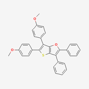 molecular formula C32H24O3S B1590427 5,6-双(4-甲氧基苯基)-2,3-二苯噻吩并[3,2-b]呋喃 CAS No. 81385-77-5