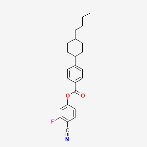 molecular formula C24H26FNO2 B1590452 4-氰基-3-氟苯基 4-(反式-4-丁基环己基)-苯甲酸酯 CAS No. 92118-83-7