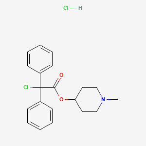 molecular formula C20H23Cl2NO2 B1590459 1-甲基哌啶-4-基 2-氯-2,2-二苯基乙酸盐盐酸盐 CAS No. 54556-99-9