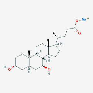 molecular formula C24H39NaO4 B159047 鹅去氧胆酸钠 CAS No. 2898-95-5
