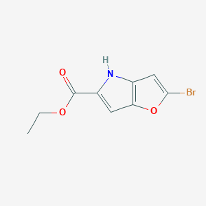 molecular formula C9H8BrNO3 B1590585 2-溴-4H-呋喃并[3,2-b]吡咯-5-羧酸乙酯 CAS No. 80709-83-7