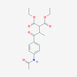 molecular formula C18H23NO6 B1590600 2-(1-(4-乙酰氨基苯基)-1-氧代丙-2-基)丙二酸二乙酯 CAS No. 81937-39-5