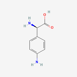 molecular formula C8H10N2O2 B1590626 (R)-2-Amino-2-(4-aminophenyl)acetic acid CAS No. 35619-39-7