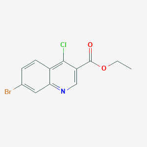 molecular formula C12H9BrClNO2 B1590664 乙酸7-溴-4-氯喹啉-3-羧酸乙酯 CAS No. 206257-41-2