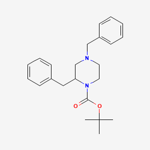 molecular formula C23H30N2O2 B1590671 叔丁基 2,4-二苄基哌嗪-1-羧酸酯 CAS No. 489437-72-1