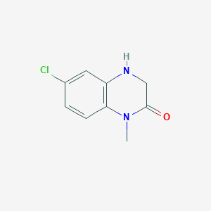 B1590722 6-Chloro-1-methyl-3,4-dihydroquinoxalin-2(1H)-one CAS No. 80484-00-0