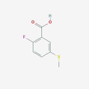 molecular formula C8H7FO2S B1590791 2-氟-5-(甲硫基)苯甲酸 CAS No. 57318-98-6