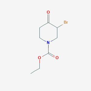 molecular formula C8H12BrNO3 B1590793 3-溴-4-氧代-哌啶-1-羧酸乙酯 CAS No. 95629-02-0