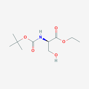 molecular formula C10H19NO5 B1590794 (R)-2-((叔丁氧羰基)氨基)-3-羟基丙酸乙酯 CAS No. 1146954-88-2