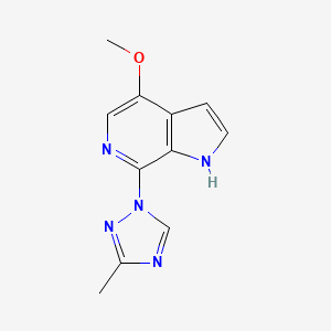 molecular formula C11H11N5O B1590820 4-甲氧基-7-(3-甲基-1H-1,2,4-三唑-1-基)-1H-吡咯并[2,3-c]吡啶 CAS No. 676491-46-6