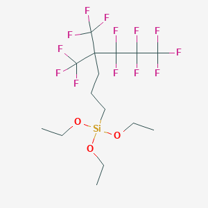 molecular formula C15H21F13O3Si B1590839 三乙氧基[5,5,6,6,7,7,7-七氟-4,4-双(三氟甲基)庚基]硅烷 CAS No. 130676-81-2