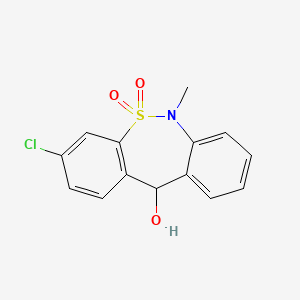 B1590897 3-Chloro-6,11-dihydro-6-methyldibenzo[C,F][1,2]thiazepin-11-OL 5,5-dioxide CAS No. 26723-60-4