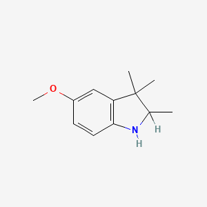 molecular formula C12H17NO B1590898 5-Methoxy-2,3,3-trimethylindoline CAS No. 41382-23-4
