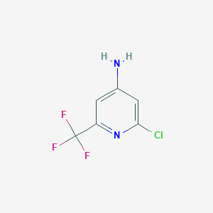 molecular formula C6H4ClF3N2 B1590942 2-Chloro-6-(trifluoromethyl)pyridin-4-amine CAS No. 34486-22-1