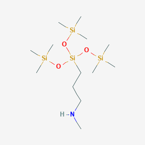 B1590977 3-{1,1,1,5,5,5-Hexamethyl-3-[(trimethylsilyl)oxy]trisiloxan-3-yl}-N-methylpropan-1-amine CAS No. 40965-80-8