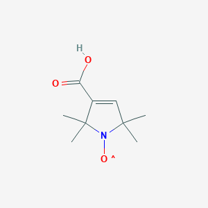 molecular formula C₉H₁₄NO₃ B015910 1H-Pyrrol-1-yloxy, 3-carboxy-2,5-dihydro-2,2,5,5-tetramethyl- CAS No. 2154-67-8